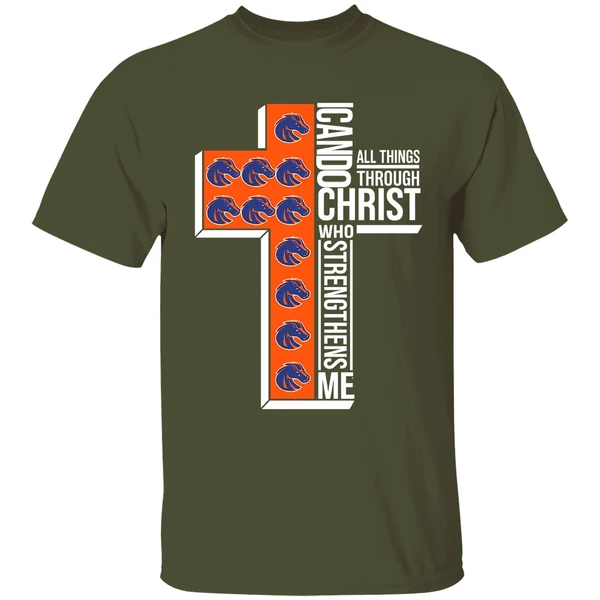 I Can Do All Things Through Christ Who Strengthens Me Boise State Broncos Shirt - Image 3