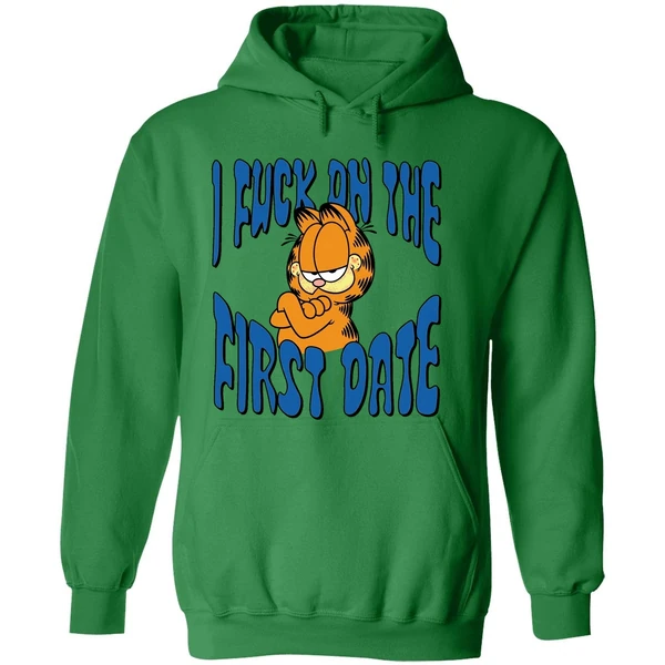 I Fuck On The First Date Garfield Hoodie - Image 2