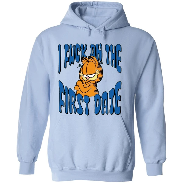 I Fuck On The First Date Garfield Hoodie - Image 4