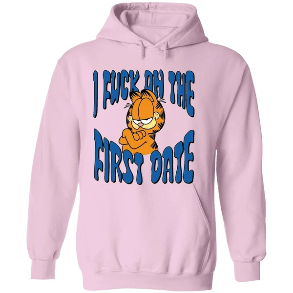 I Fuck On The First Date Garfield Hoodie - Image 5
