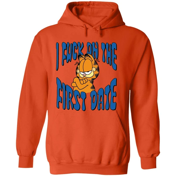 I Fuck On The First Date Garfield Hoodie - Image 6