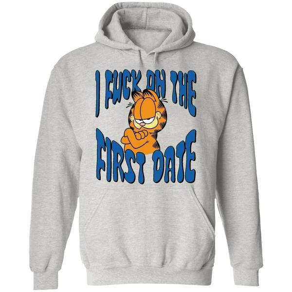 I Fuck On The First Date Garfield Hoodie - Image 9