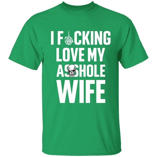 I Fucking Love My Asshole Husband And Wife Custom Couple Shirt - Image 2