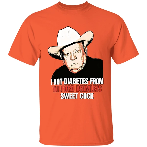 i got diabetes from wilford brimleys sweet cock shirt orange