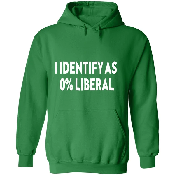 I Identify As 0 Liberal Text Hoodie - Image 2