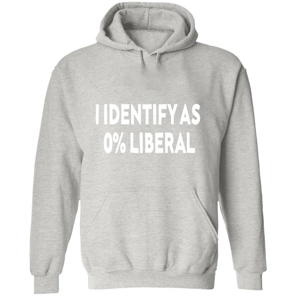 I Identify As 0 Liberal Text Hoodie - Image 9