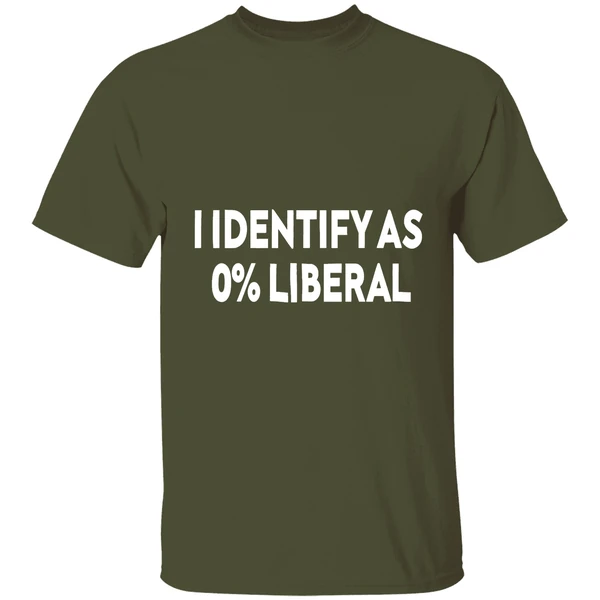 I Identify As 0 Percent Liberal Shirt - Image 4