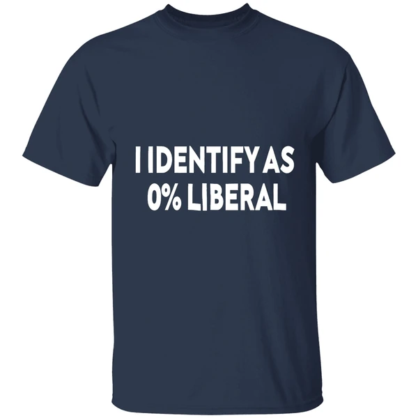 i identify as 0 percent liberal shirt navy