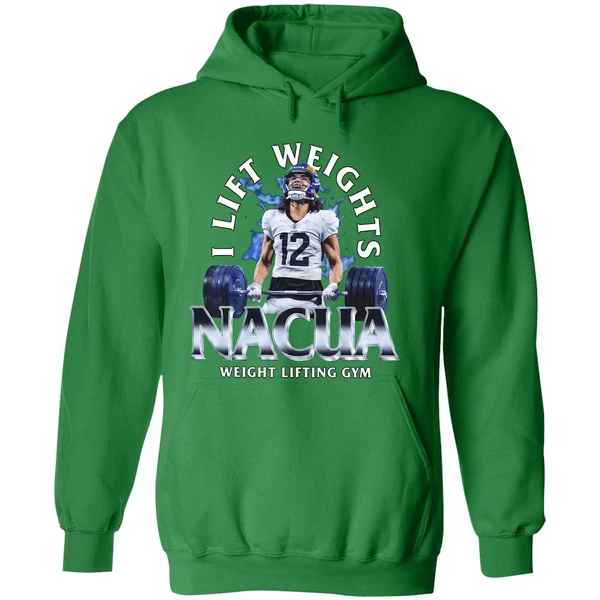 I Lift Weights Nacua Weight Lifting Gym Hoodie - Image 2