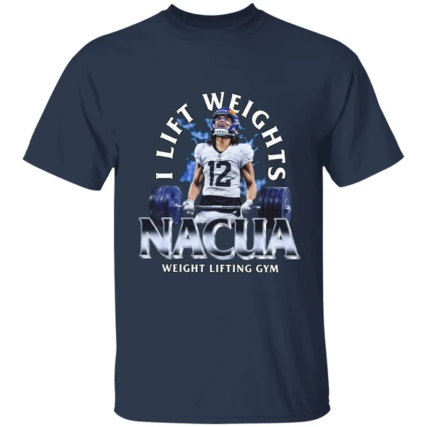 i lift weights nacua weight lifting gym shirt navy