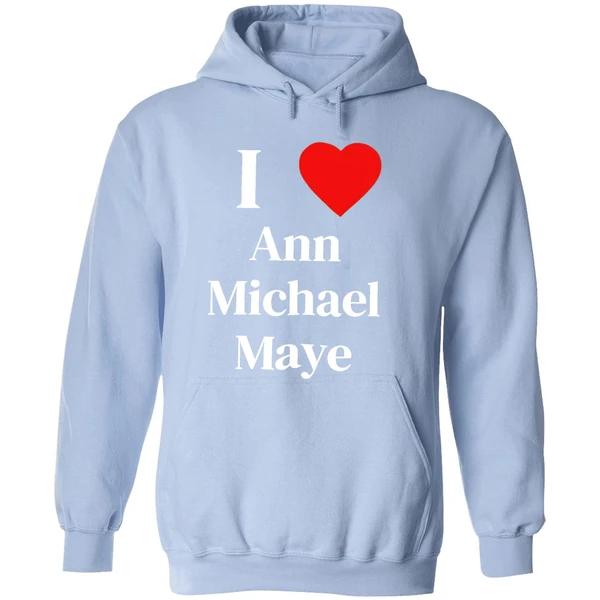 I Love Ann Michael Maye Heart Hoodie - Image 4
