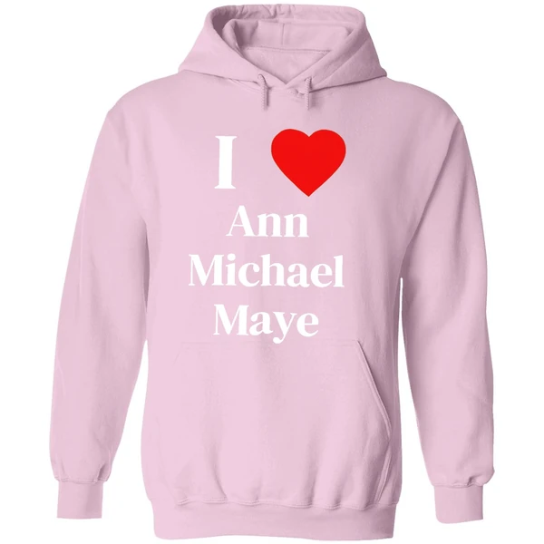 I Love Ann Michael Maye Heart Hoodie - Image 5