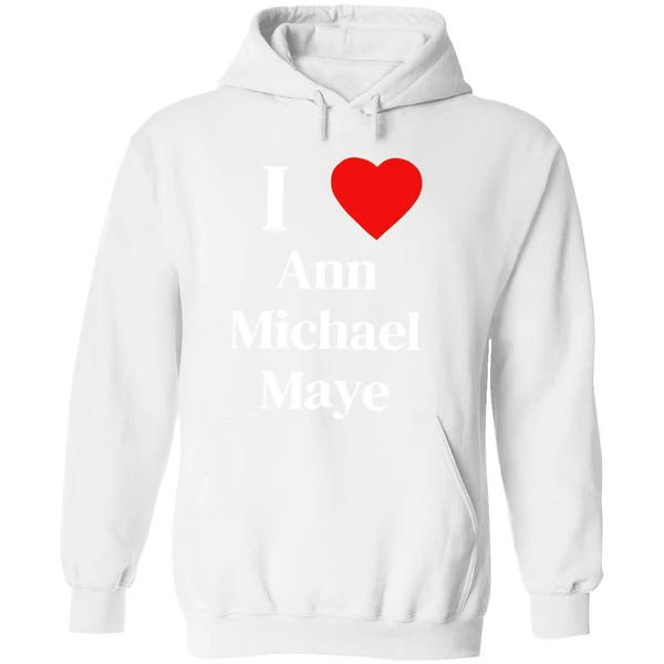 I Love Ann Michael Maye Heart Hoodie - Image 8
