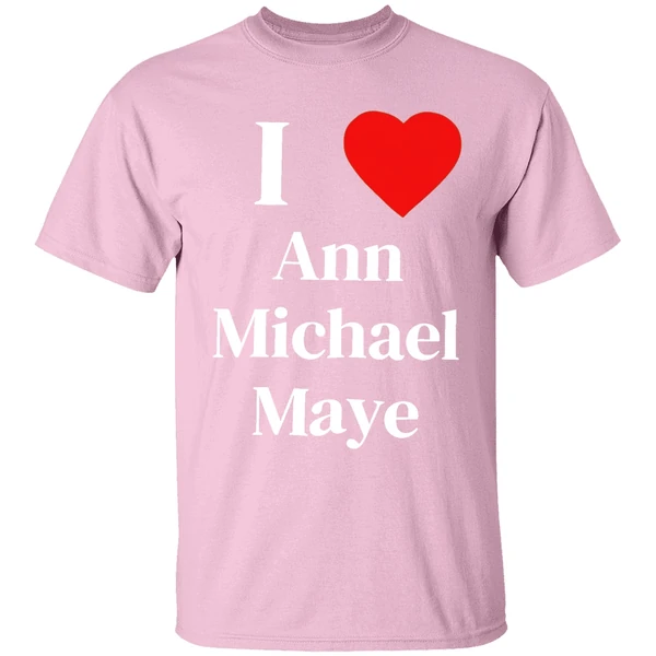 I Love Ann Michael Maye Heart Shirt - Image 3