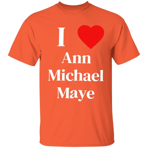 I Love Ann Michael Maye Heart Shirt - Image 6
