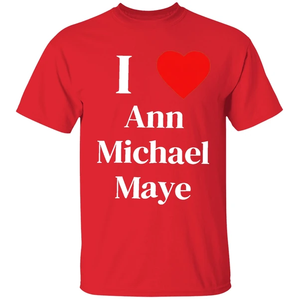 I Love Ann Michael Maye Heart Shirt - Image 7
