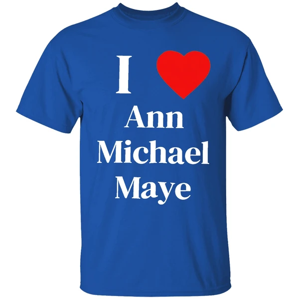 I Love Ann Michael Maye Heart Shirt - Image 8