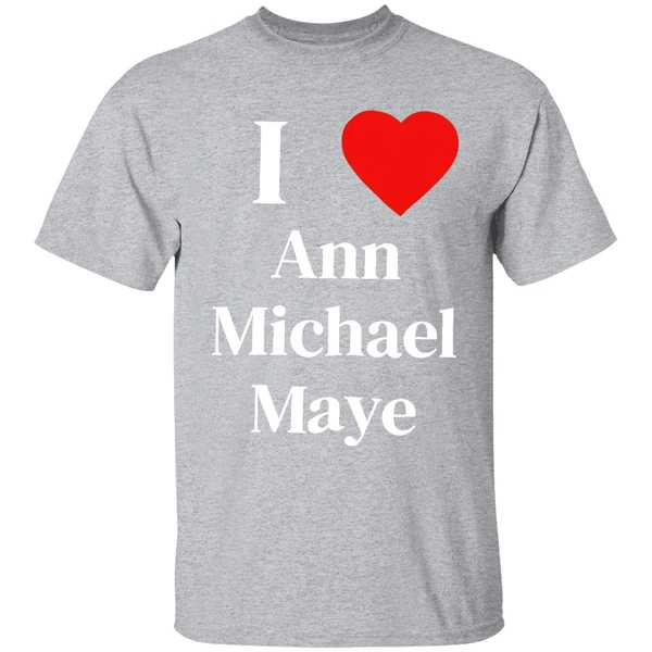 I Love Ann Michael Maye Heart Shirt - Image 9