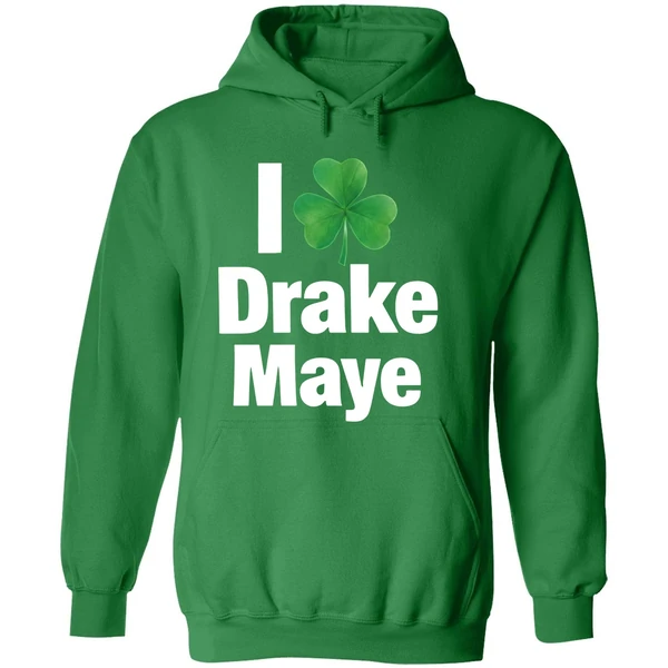 I Love Drake Maye Boston Celtics St Patricks Day Hoodie - Image 2