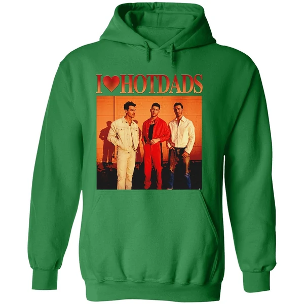 I Love Hot Dads Jonas Brothers Photo Hoodie - Image 2
