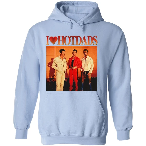 I Love Hot Dads Jonas Brothers Photo Hoodie - Image 4