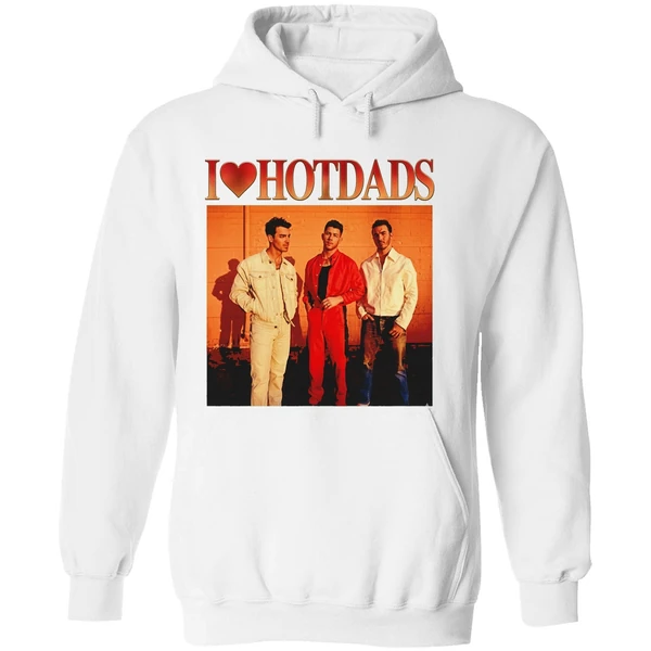 I Love Hot Dads Jonas Brothers Photo Hoodie - Image 8