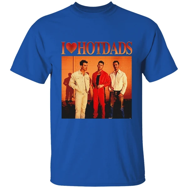 i love hot dads jonas brothers photo shirt royalblue