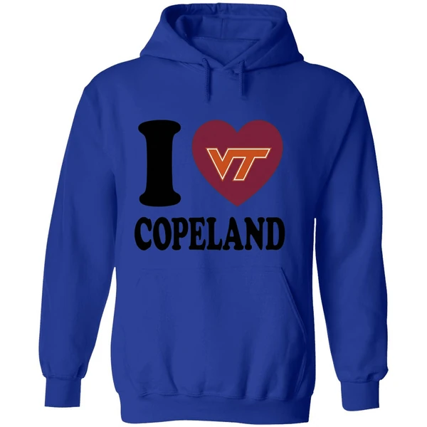 I Love Kemari Copeland Virginia Tech Hokies Heart Hoodie - Image 7