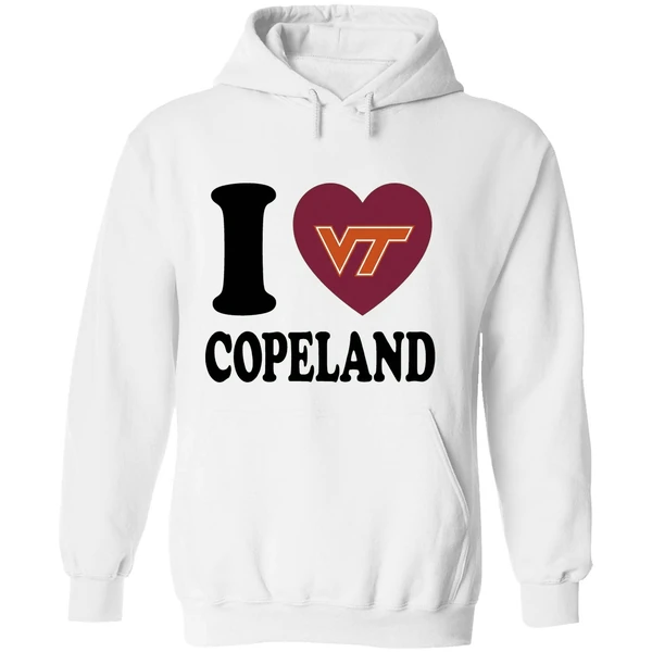 I Love Kemari Copeland Virginia Tech Hokies Heart Hoodie - Image 8