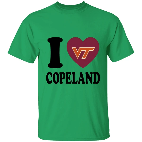 I Love Kemari Copeland Virginia Tech Hokies Heart Shirt - Image 8