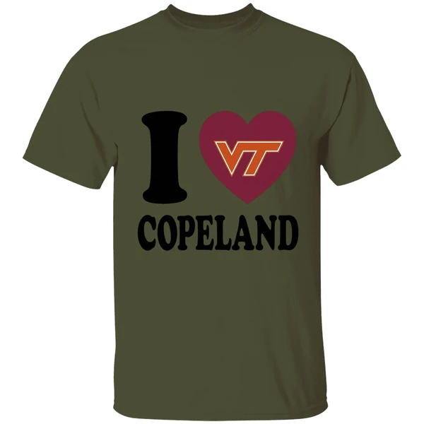 I Love Kemari Copeland Virginia Tech Hokies Heart Shirt - Image 9
