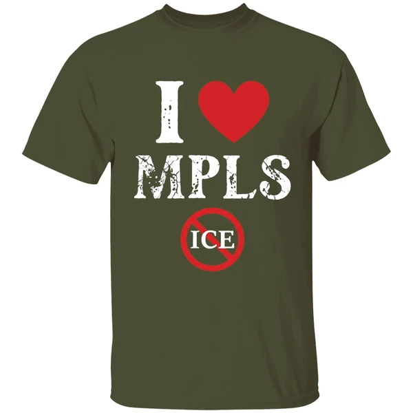 i love mpls no ice shirt militarygreen