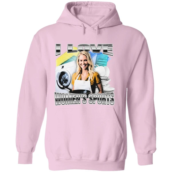 I Love Womens Sports Hoodie - Image 5