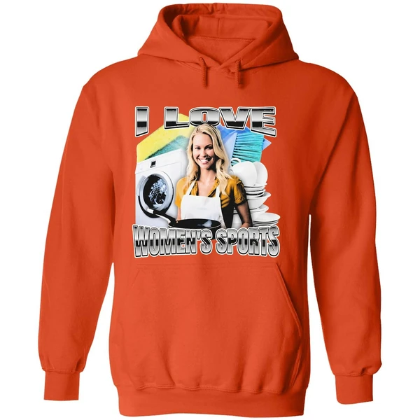 I Love Womens Sports Hoodie - Image 6