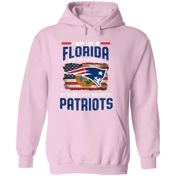 I May Live In Florida But On Game Day My Heart And Soul Belongs To Patriots Hoodie - Image 5