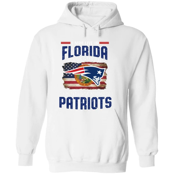 I May Live In Florida But On Game Day My Heart And Soul Belongs To Patriots Hoodie - Image 8