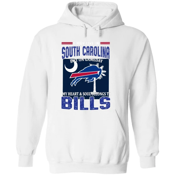 I May Live In South Carolina But On Gameday My Heart And Soul Belongs To Bills Hoodie - Image 8