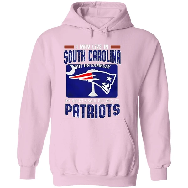 I May Live In South Carolina But On Gameday My Heart Soul Belongs To Patriots Hoodie - Image 5