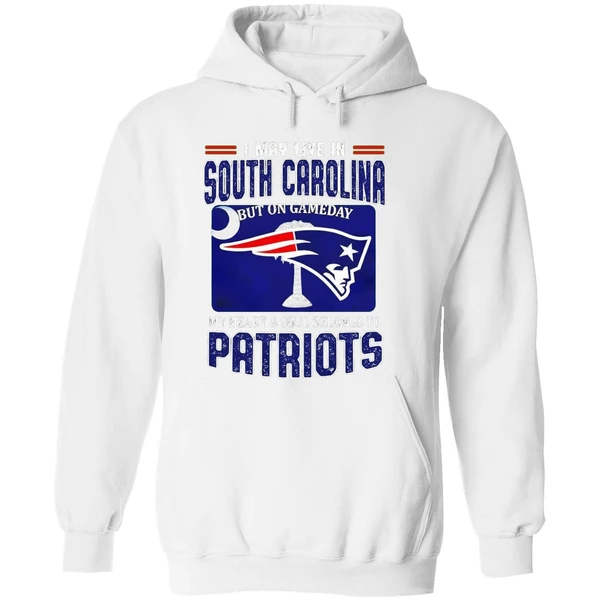 I May Live In South Carolina But On Gameday My Heart Soul Belongs To Patriots Hoodie - Image 8