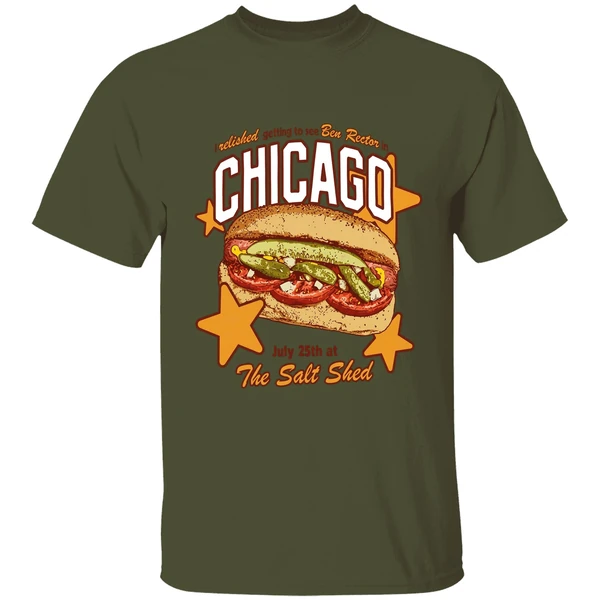 i relished getting to see ben rector live in chicago july 25th at the salt shed 2025 shirt militarygreen