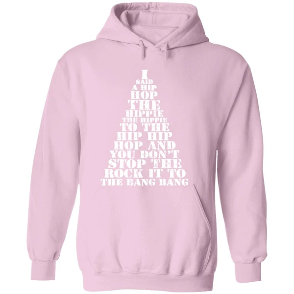 I Said A Hip Hop The Hippie The Hippie To The Hip Hip Hop Christmas Tree Hoodie - Image 5