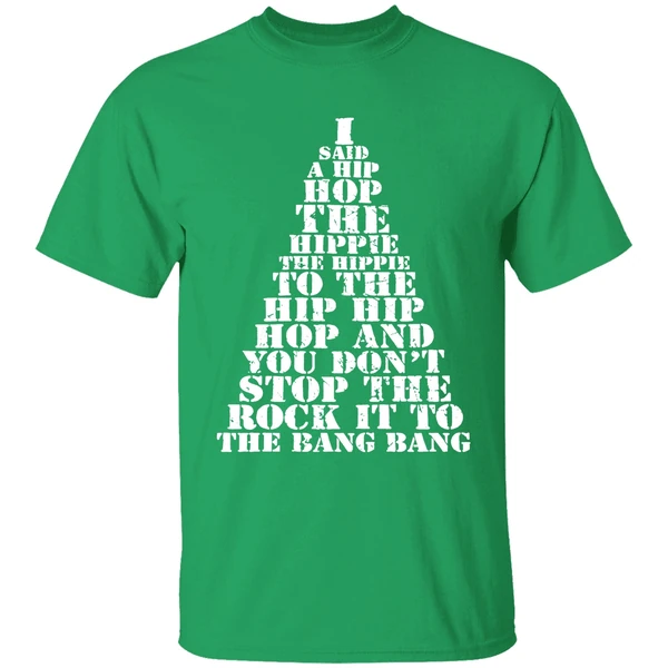 I Said A Hip Hop The Hippie The Hippie To The Hip Hip Hop Christmas Tree Shirt - Image 2