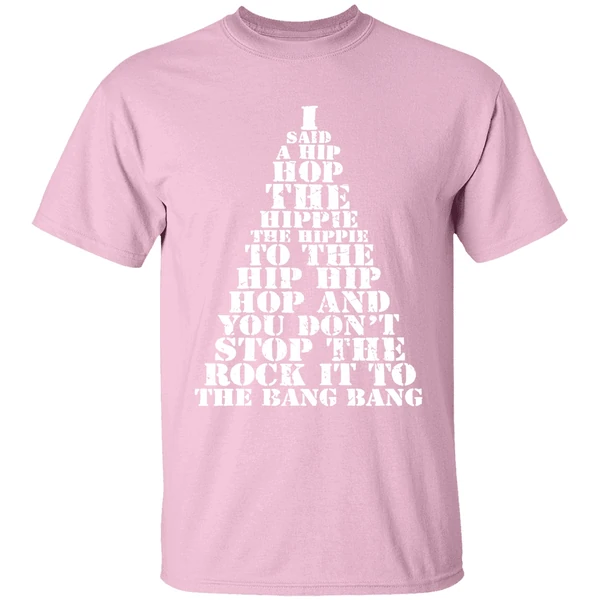 i said a hip hop the hippie the hippie to the hip hip hop christmas tree shirt lightpink