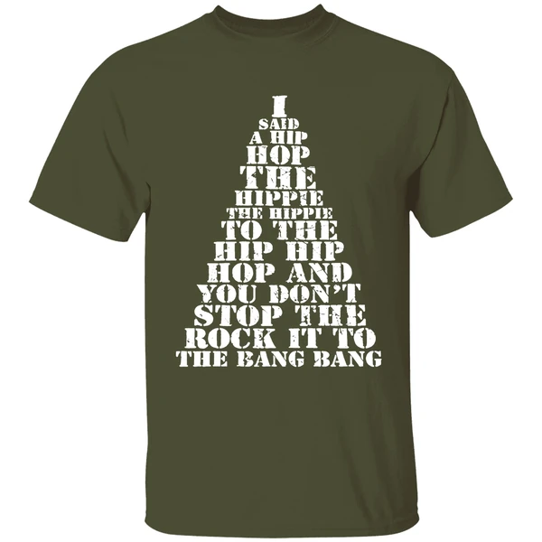 I Said A Hip Hop The Hippie The Hippie To The Hip Hip Hop Christmas Tree Shirt - Image 4