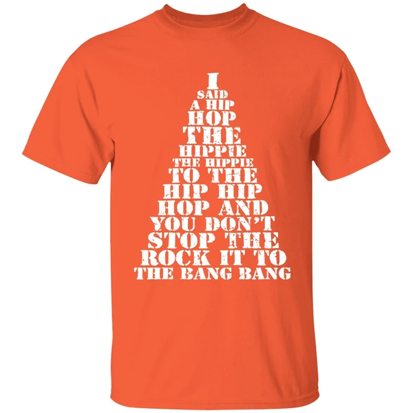 i said a hip hop the hippie the hippie to the hip hip hop christmas tree shirt orange