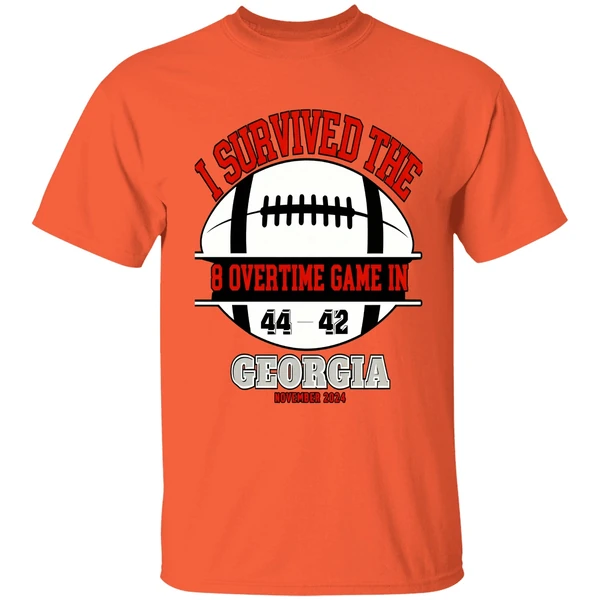I Survived The 8 Overtime Game In Georgia 44 42 Beat Texas Shirt - Image 5