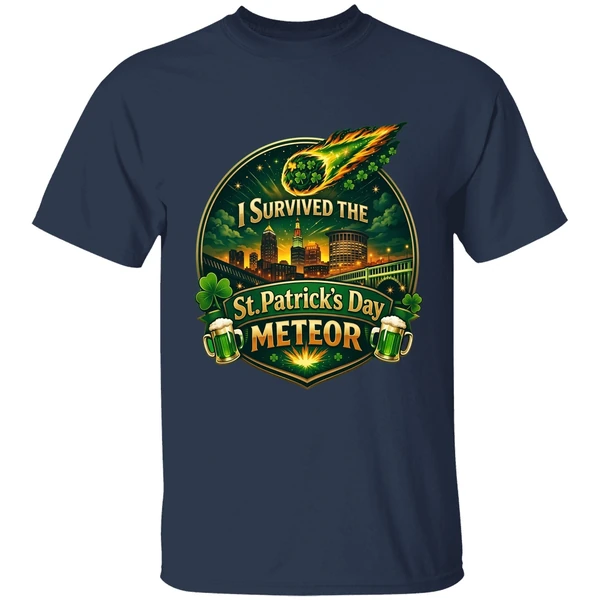 i survived the st patricks day meteor 2026 shirt navy