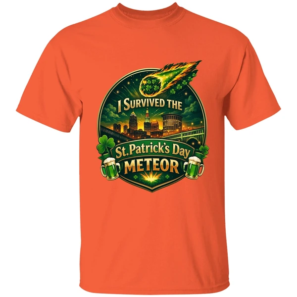 i survived the st patricks day meteor 2026 shirt orange