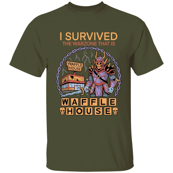 I Survived The Warzone That Is Waffle House Shirt - Image 4