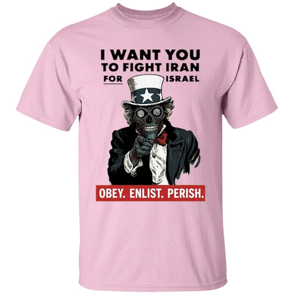 I Want You To Fight Iran For Israel Uncle Sam Skull 2025 Shirt - Image 2